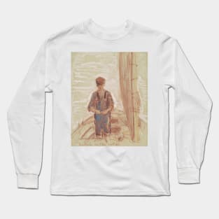 Fisherman, Isle Of Shoals by Childe Hassam Long Sleeve T-Shirt